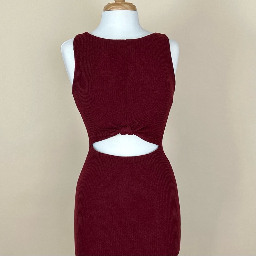 Burgundy Midi Dress